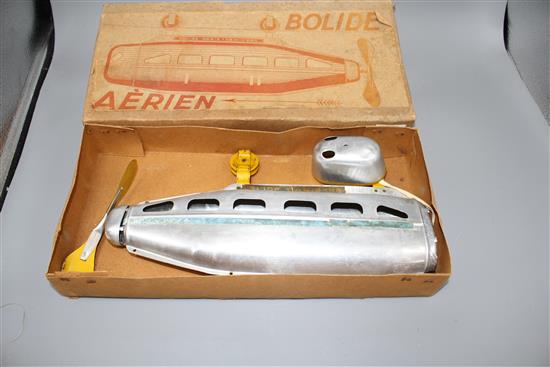 A Bolide Aerien tinplate toy, with box and instructions, 40cm